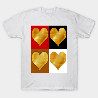 Golden Hearts-Collages T-Shirt